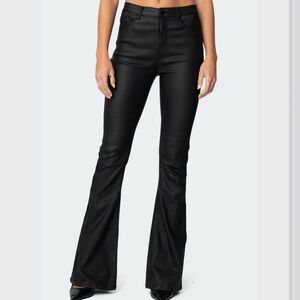Luna Faux Leather Flare Jeans
